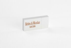 Ξύλινο USB Stick σε χρώμα λευκό